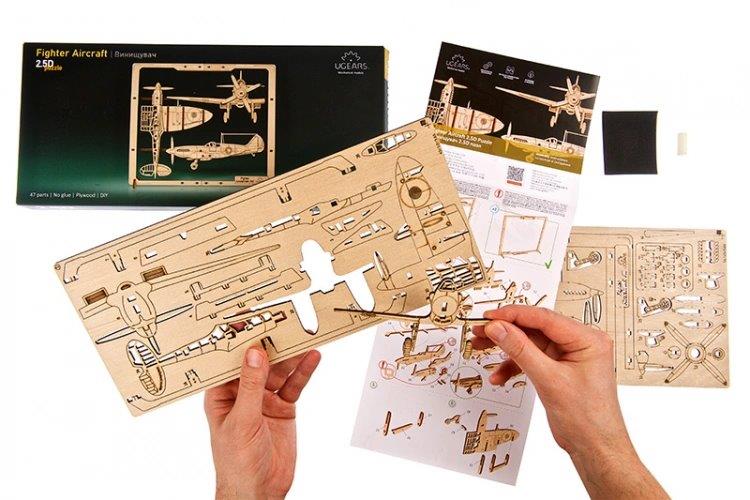 Ugears Fighter Aircraft 2.5D Puzzle* - 13
