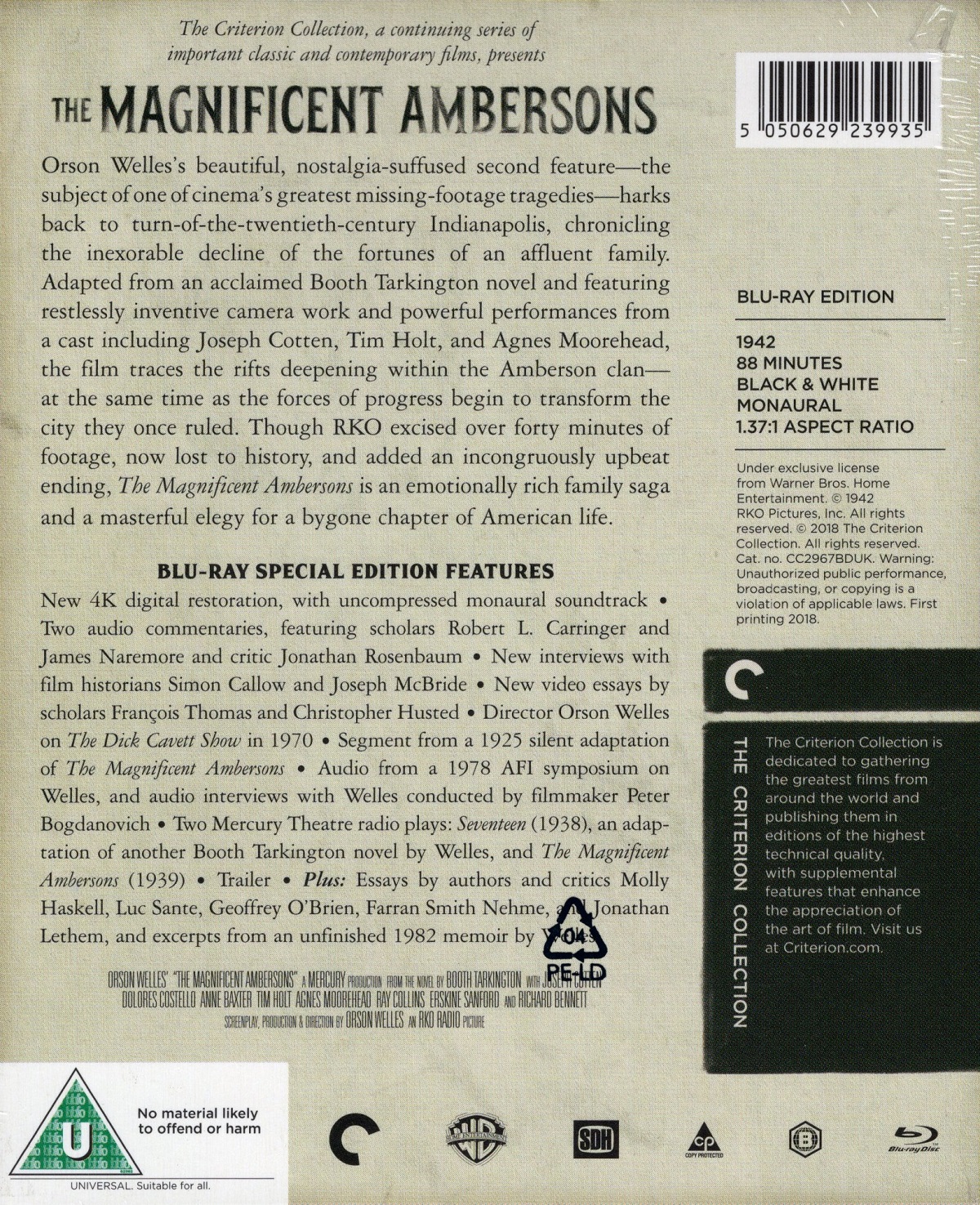 Magnificent Ambersons (Criterion Collection) (ej svensk text) (Blu-ray) - 2
