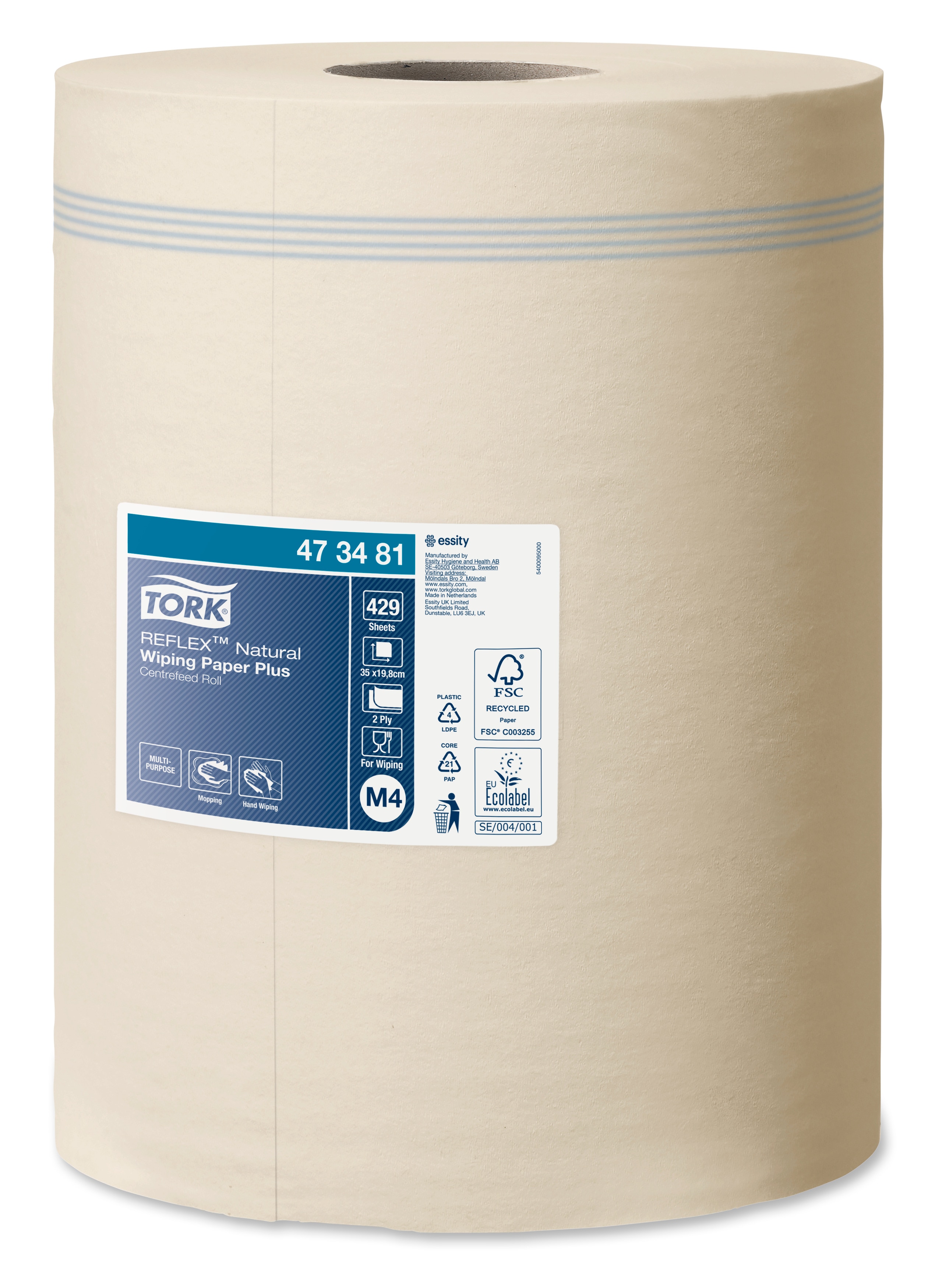 Tork Reflex Avtorkningspapper Plus 2-lager natur M4 - 3
