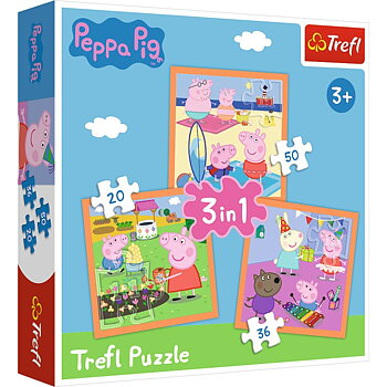 Trefl Pussel 3i1 Greta Gris