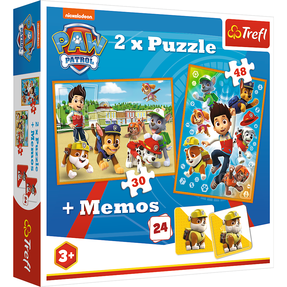 Trefl 2i1 + Memo Paw patrol