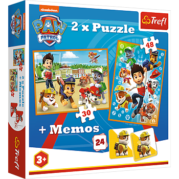 Trefl 2i1 + Memo Paw patrol