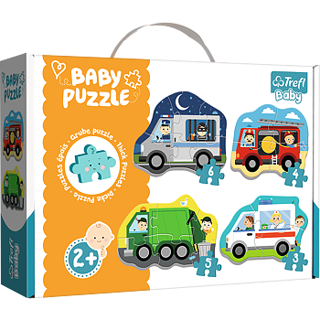 Trefl Baby Puzzle Professions & Vehicle  3+4+5+6 Bitar
