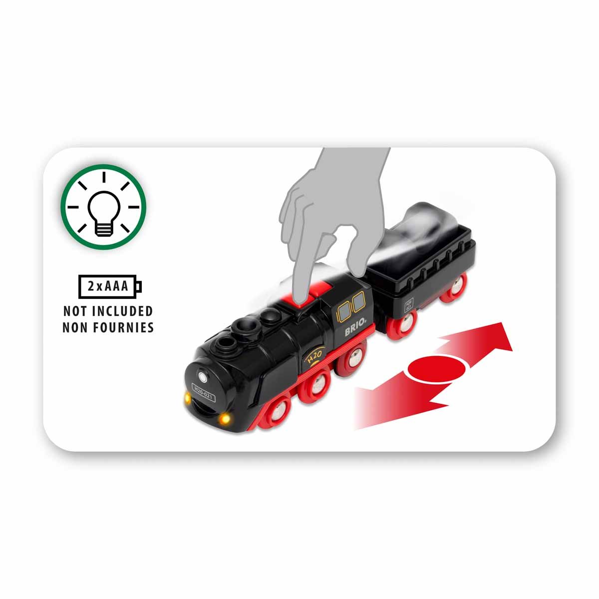 Brio Batteridrivet tåg med ånga - 3