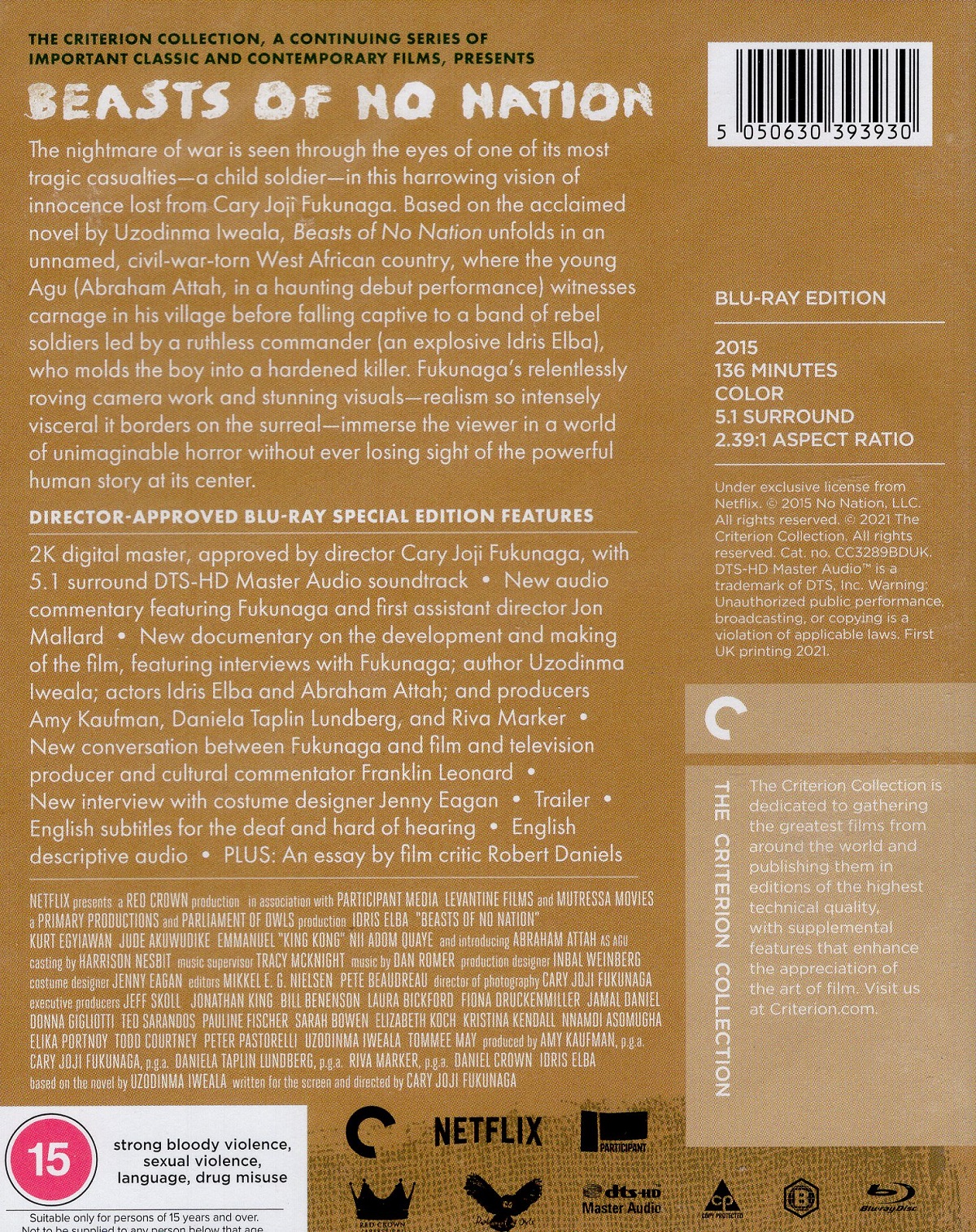 Beasts of No Nation (Criterion Collection) (ej svensk text) (Blu-ray) - 2