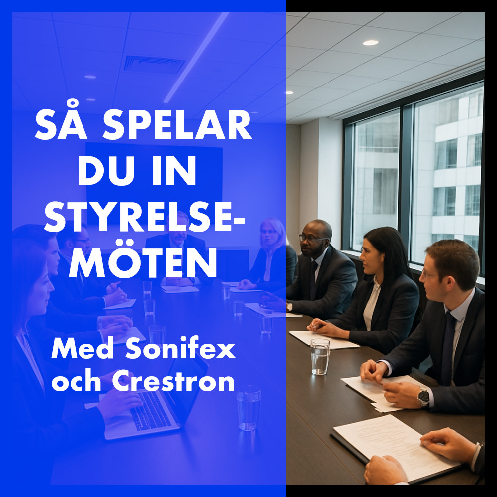 Så spelar du enkelt  in styrelsemöten med ett Crestron-system