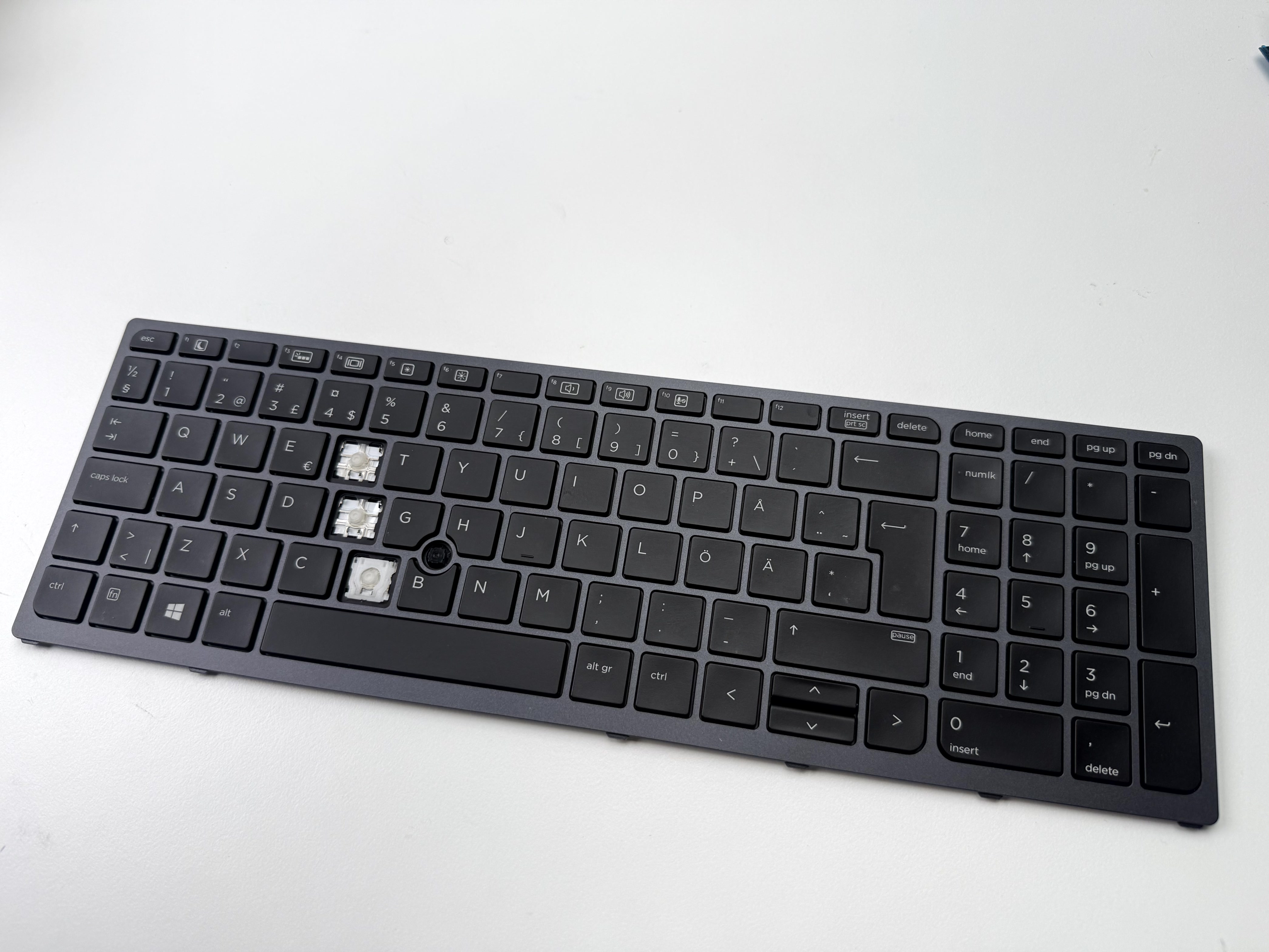 Original HP Swedish Keyboard (Saknar 3st knappar) Zbook 15 17 G3 G4 Tangentbord 848311-B71 SN7142-BL SN7142BL