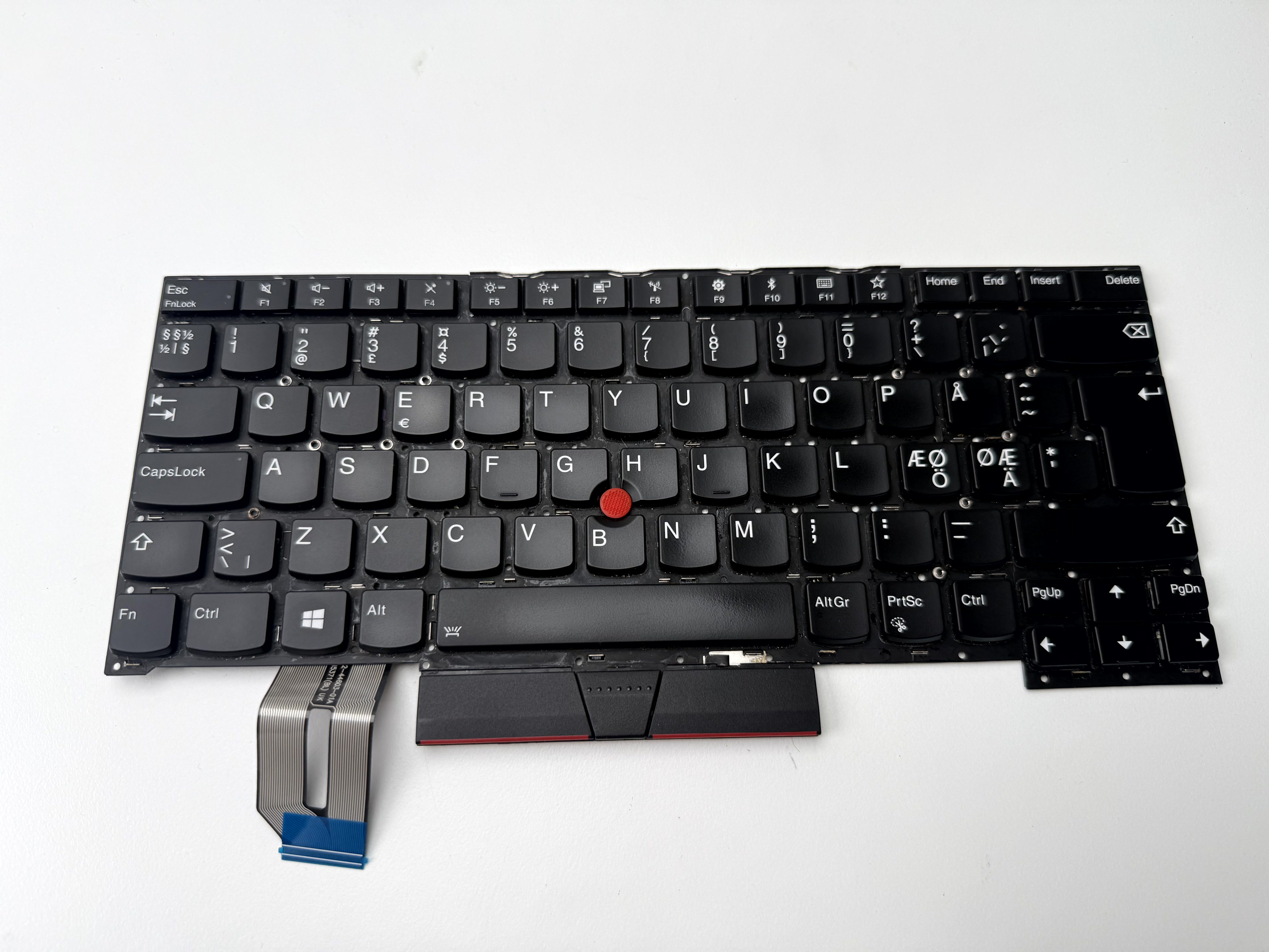 (DEFEKT) Lenovo Nordic Backlit Keyboard Thinkpad T490s T495s T14s P1 X1 Extreme Gen1 Gen2 Tangentbord