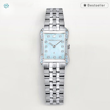H&B Cronvas, Aqua Blue & Silver