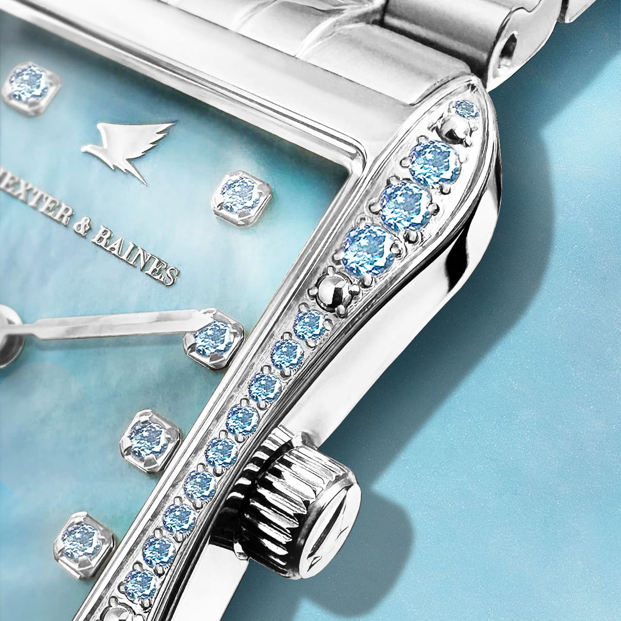 H&B Cronvas, Aqua Blue & Silver - 5