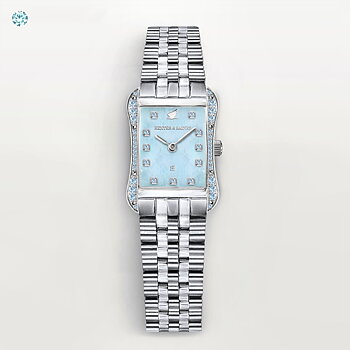 H&B Cronvas, Aqua Blue & Silver