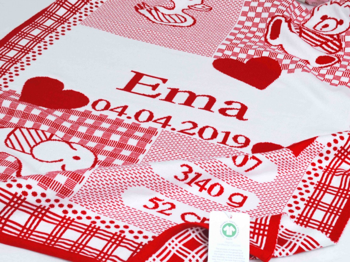 Manta para bebé personalizada con el signo de la estrella. Peso. - 30