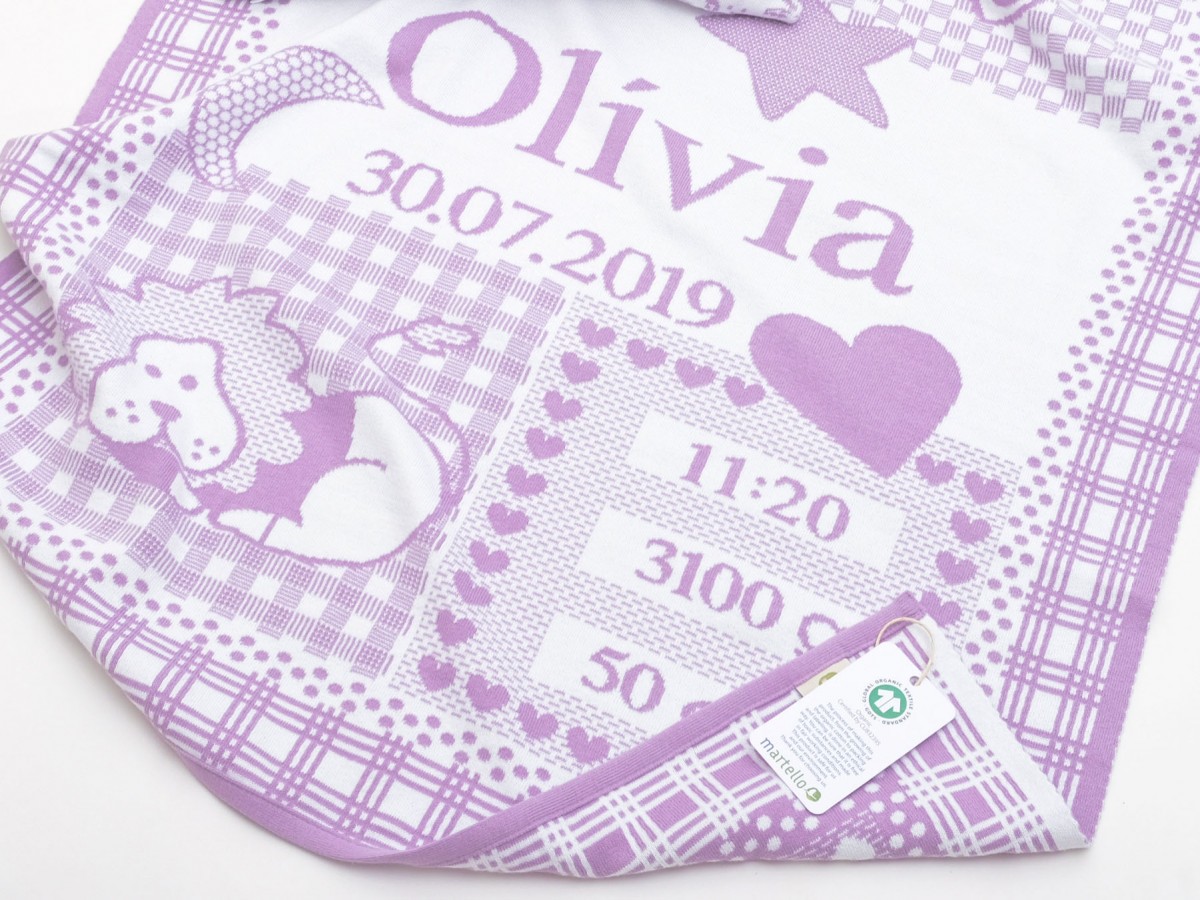 Manta para bebé personalizada con el signo de la estrella. Peso. - 27