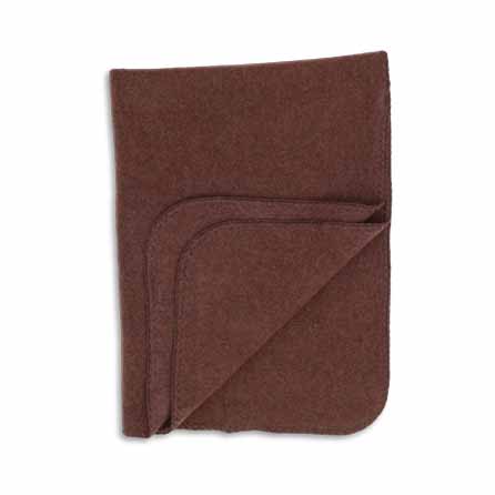 Mörkt brun filt babyfilt i IVN-certifierad ullfleece - från Engel - 