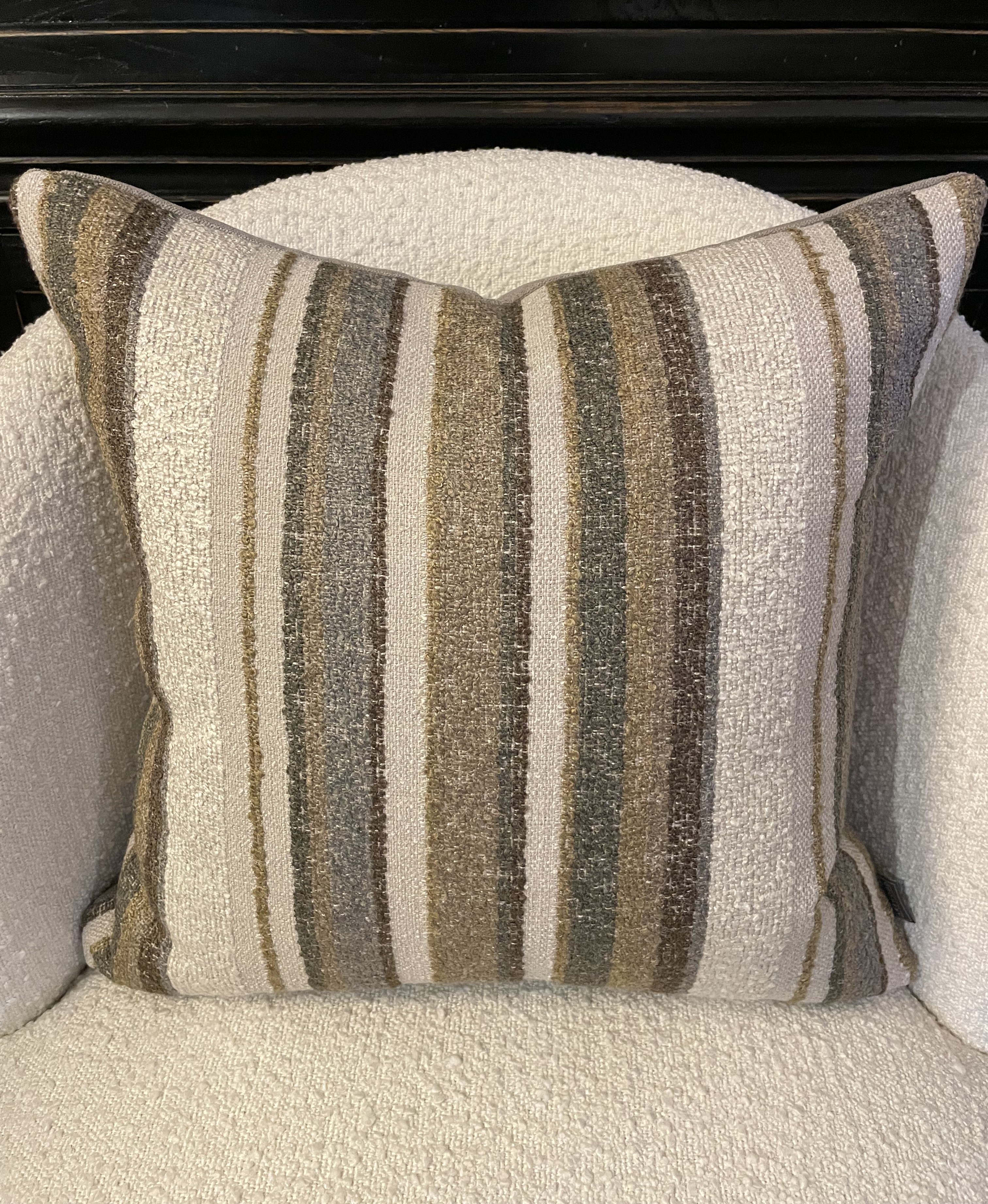 Sassi stripe linen kuddfodral