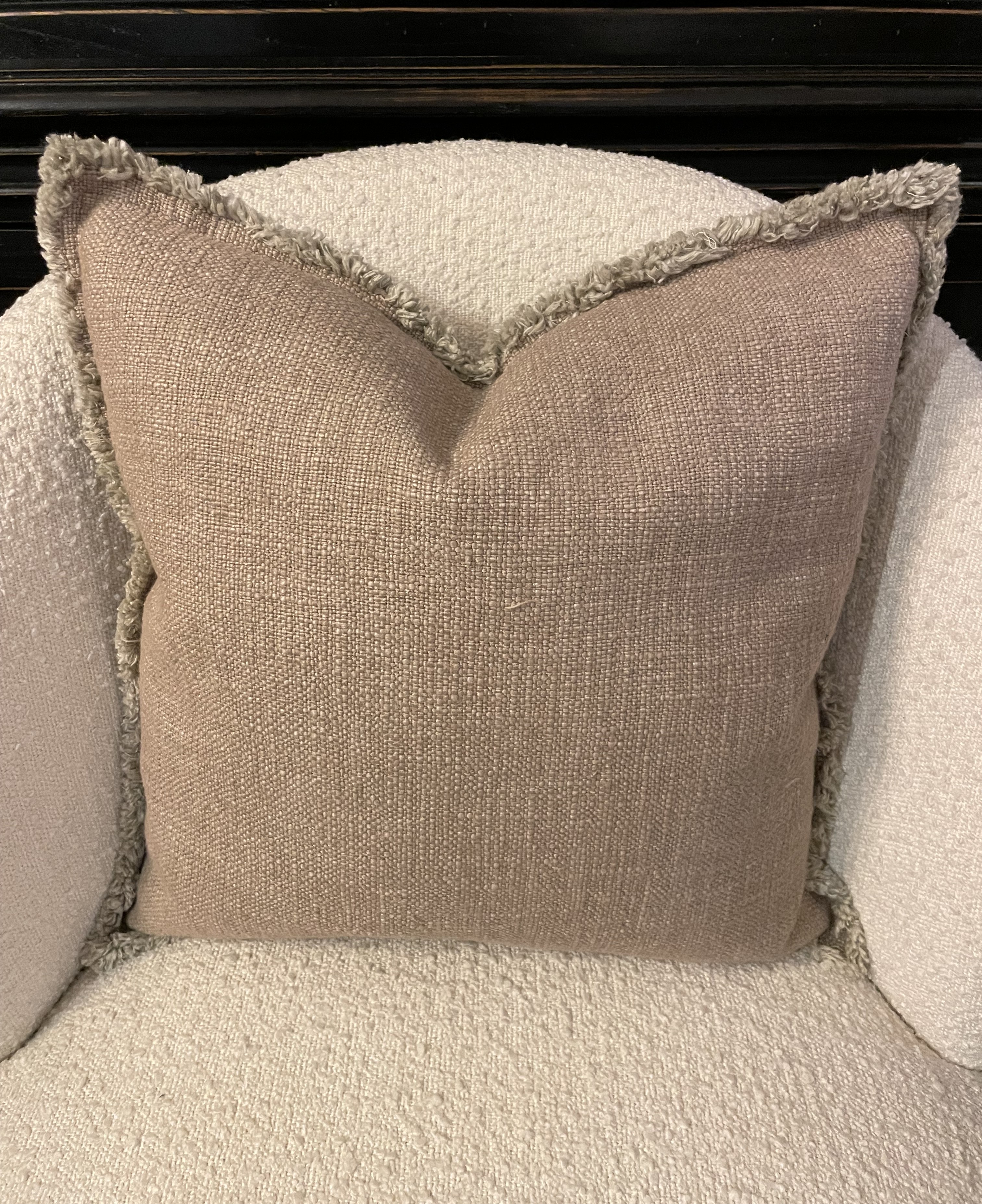 Avea Linen Cushion - Alpaca