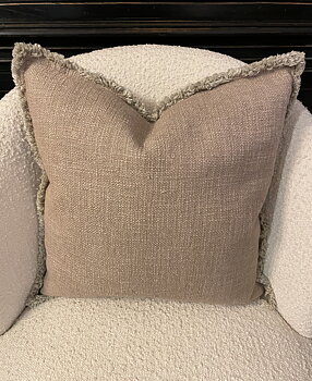 Avea Linen Cushion - Alpaca