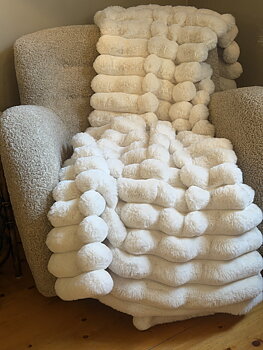 Liny blanket ivory