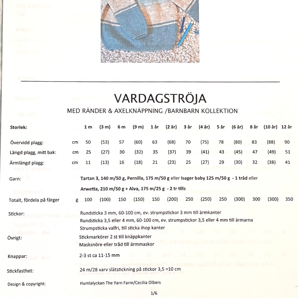 VARDAGSTRÖJA, PAPPERSMÖNSTER - 2