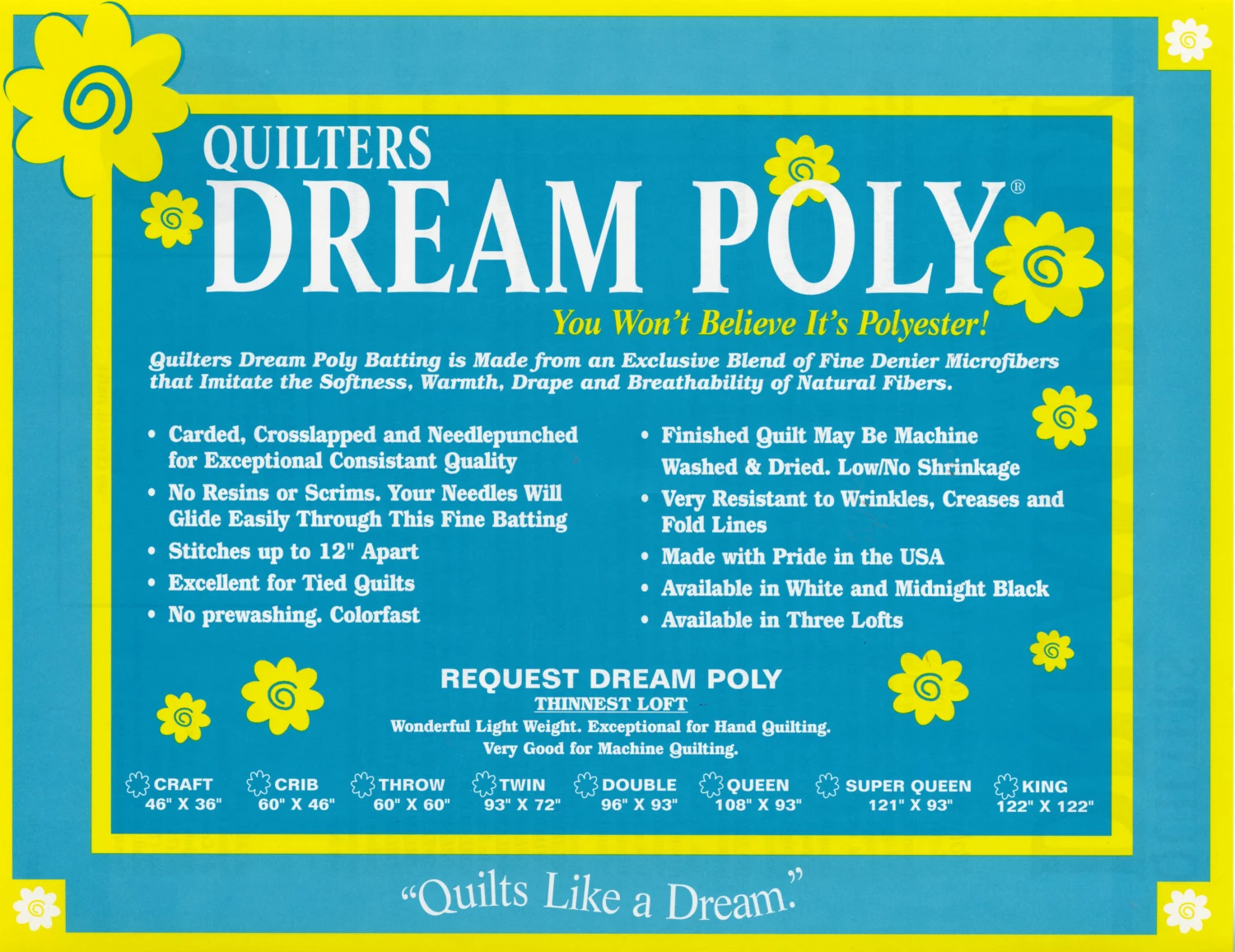 Quilters Dream Polyester Twin 183 x 236 cm
