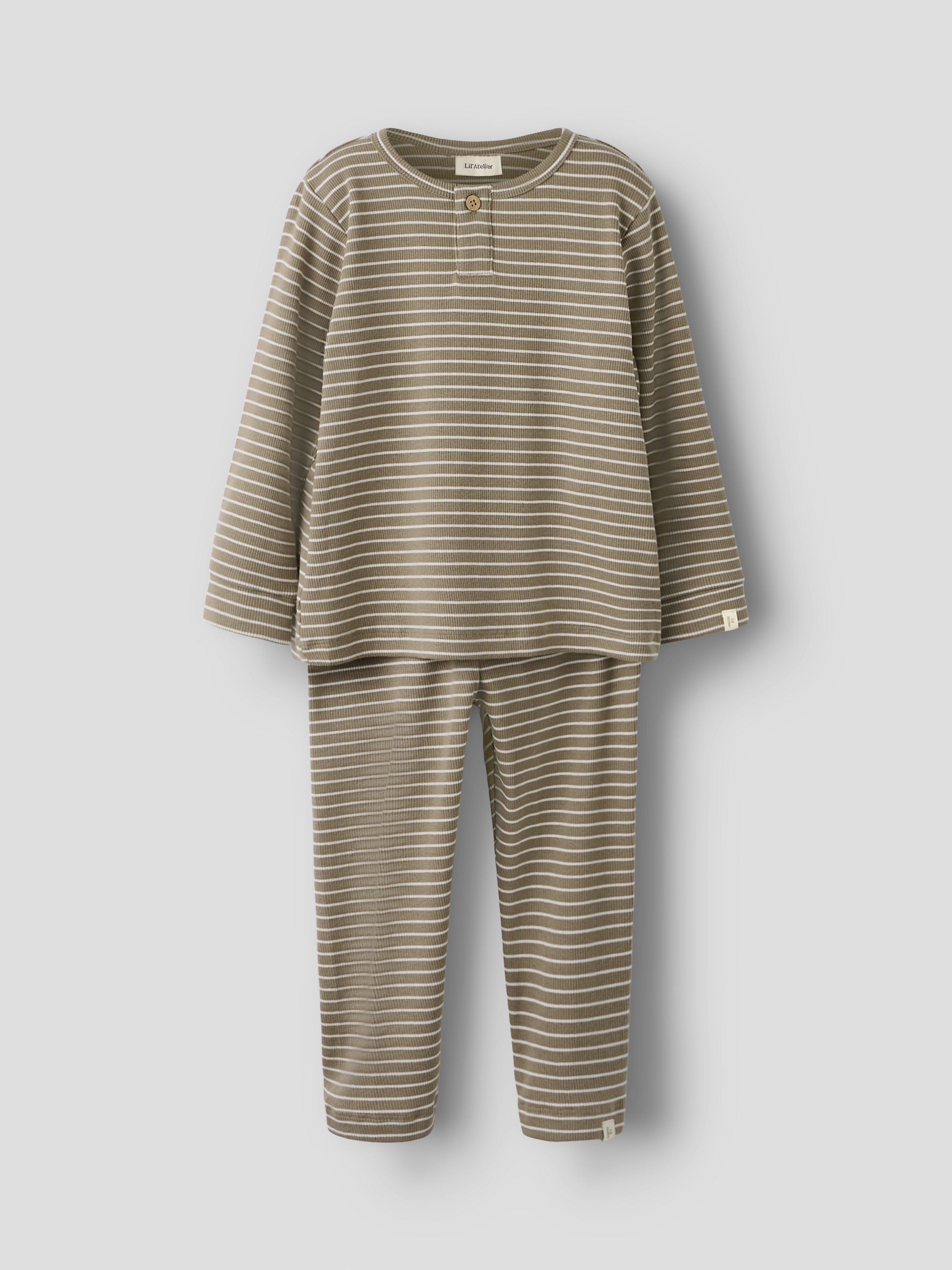 NMMGAGO LS NIGHT SET LIL sepia tint Stripes