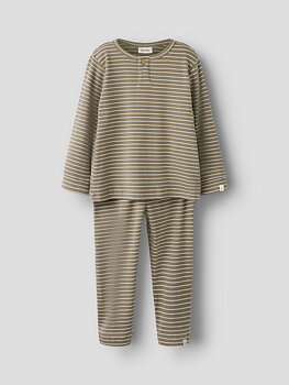 NMMGAGO LS NIGHT SET LIL sepia tint Stripes