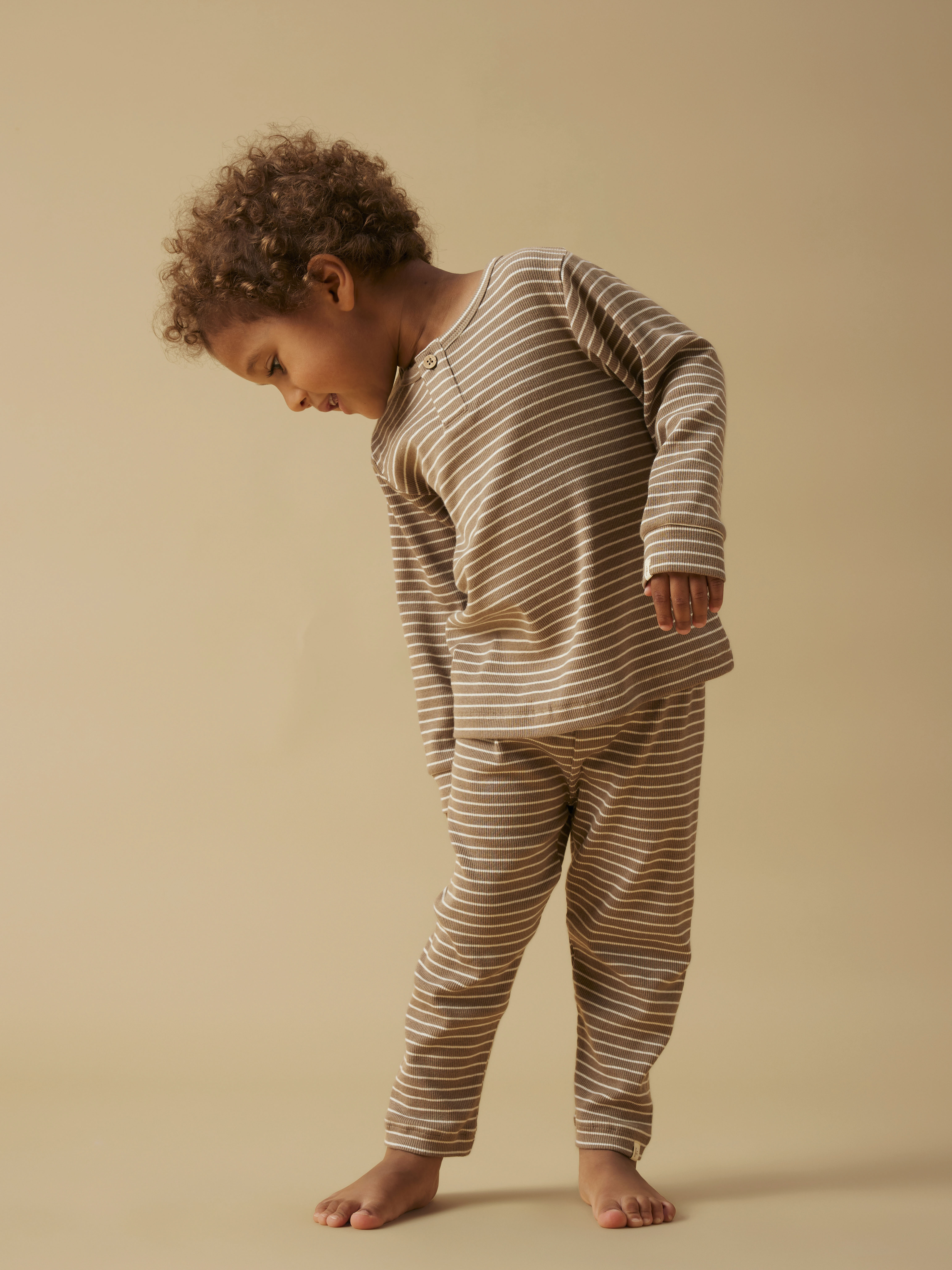 NMMGAGO LS NIGHT SET LIL sepia tint Stripes - 5