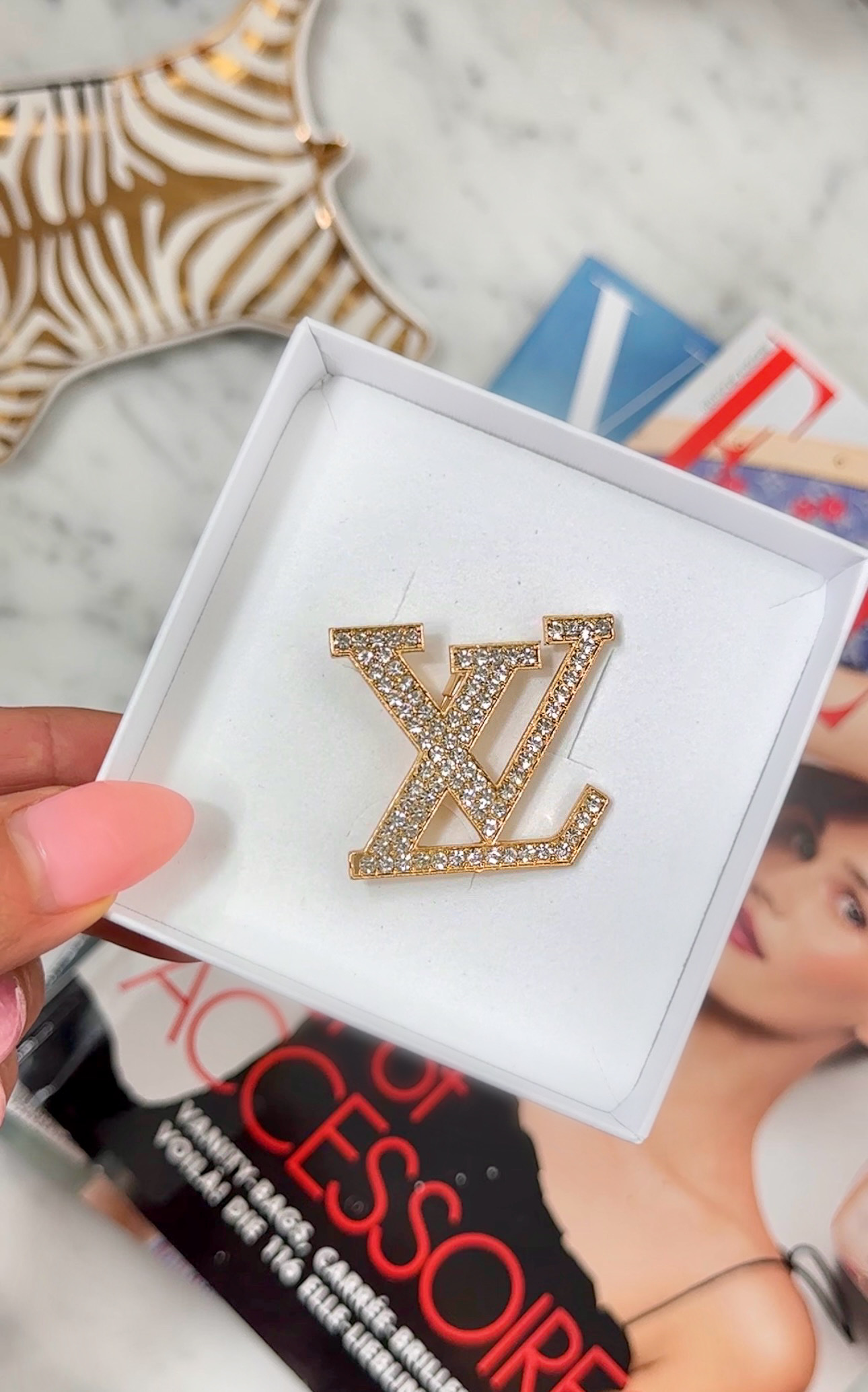 Brooch Designer Gold