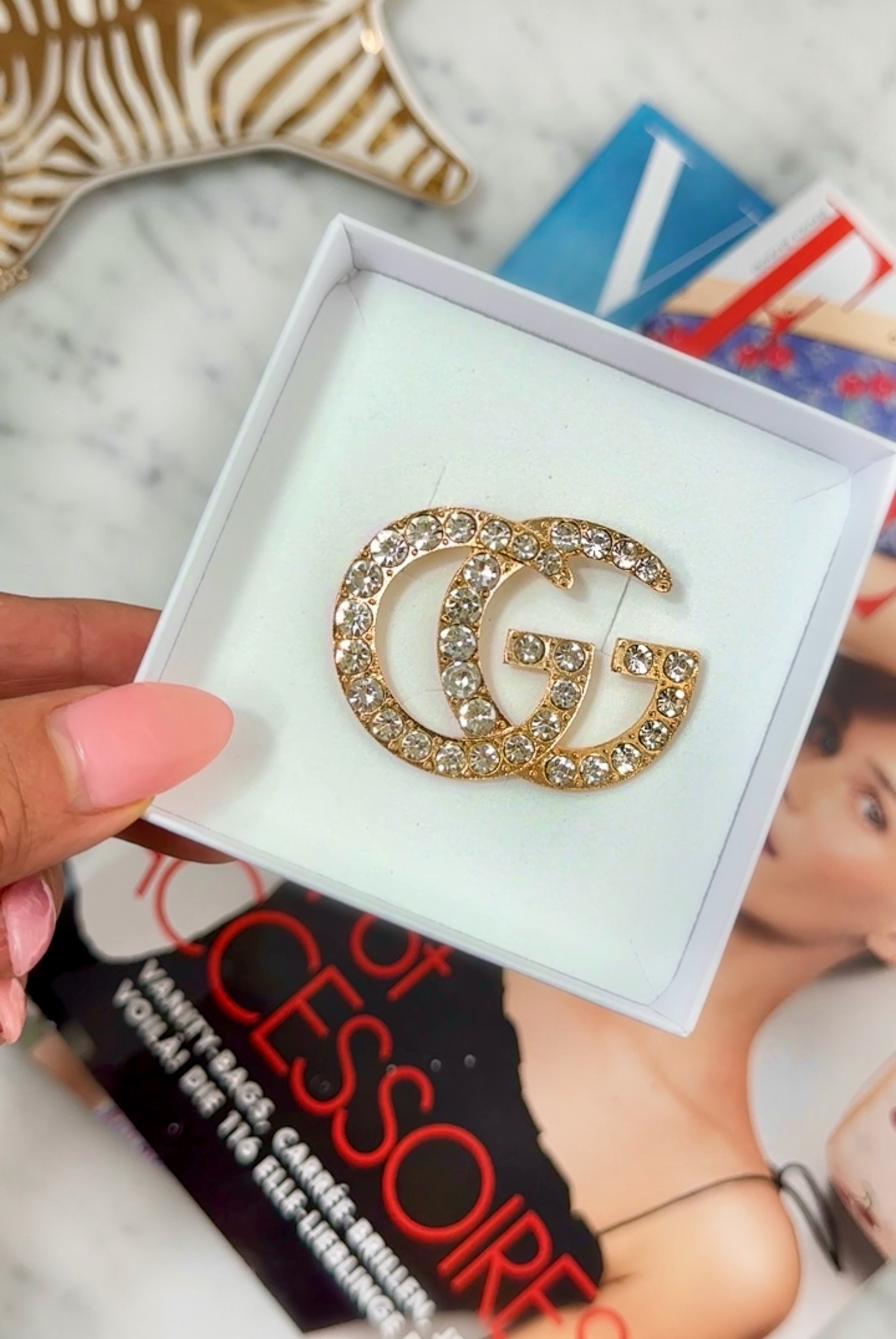 Brooch Designer Gold