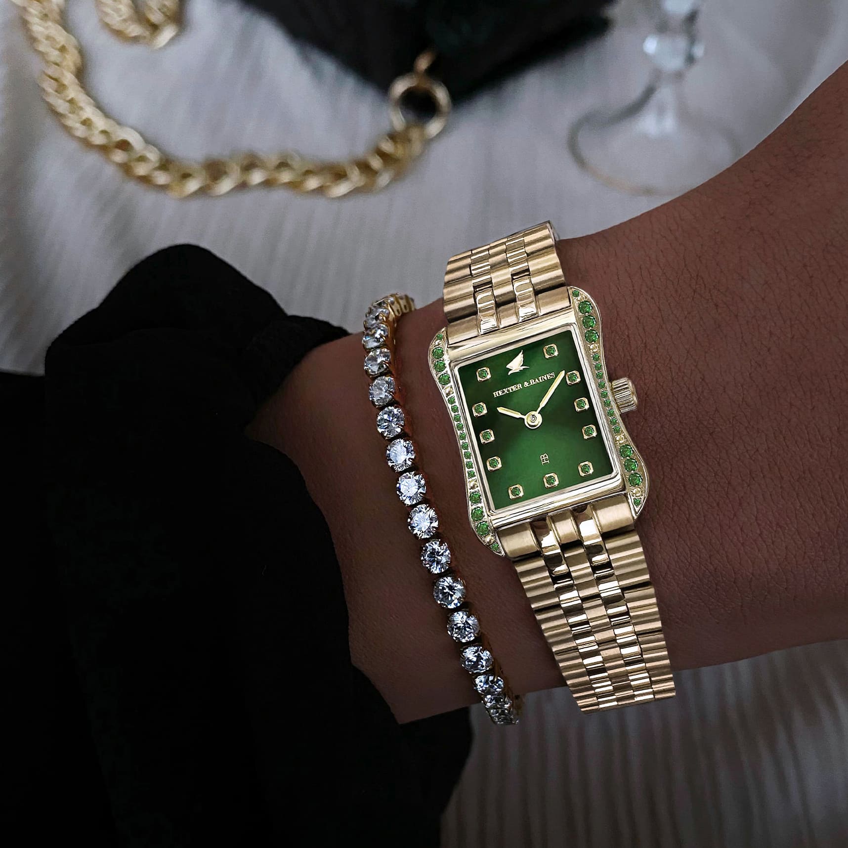 H&B Cronvas, Emerald & Gold - 3