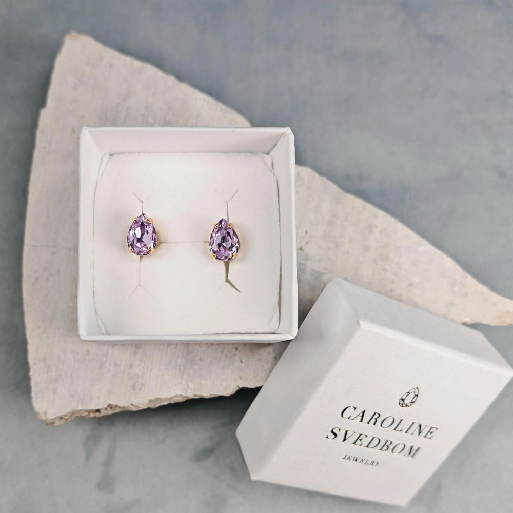 Caroline Svedbom Petite Drop örstickare violet guld 