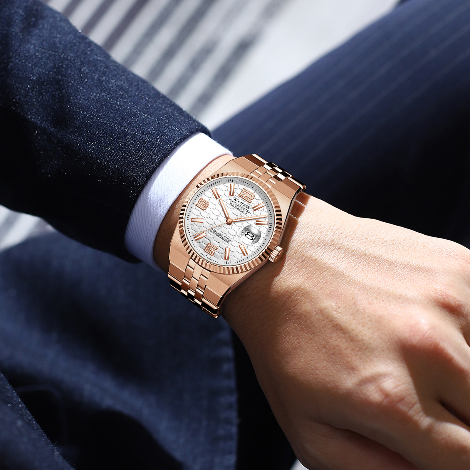 Kompass Rovermark II Rose Gold Silver - 4