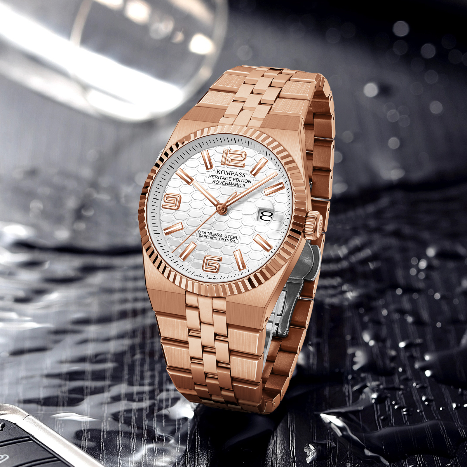 Kompass Rovermark II Rose Gold Silver - 7