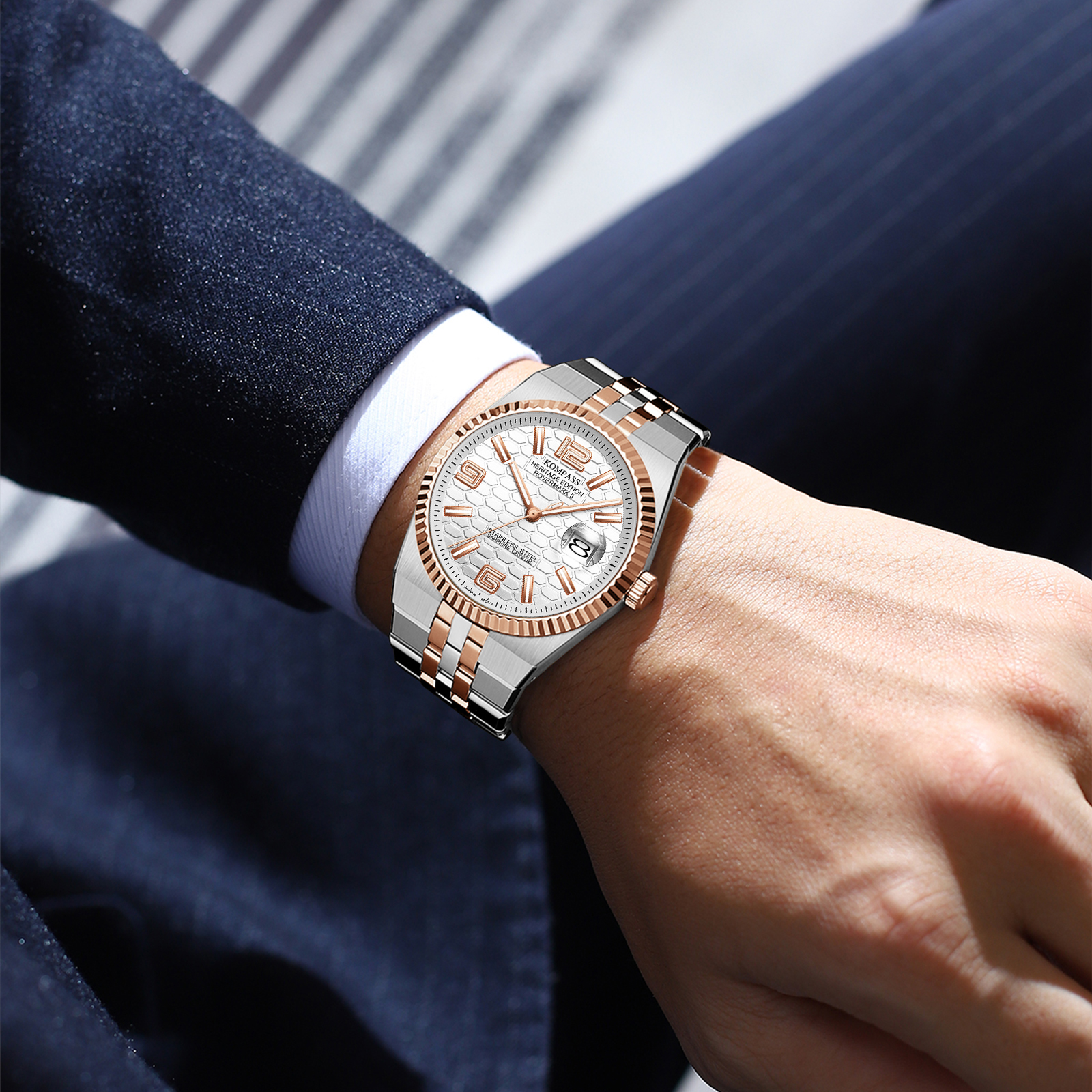 Kompass Rovermark II Silver Rose Gold - 4