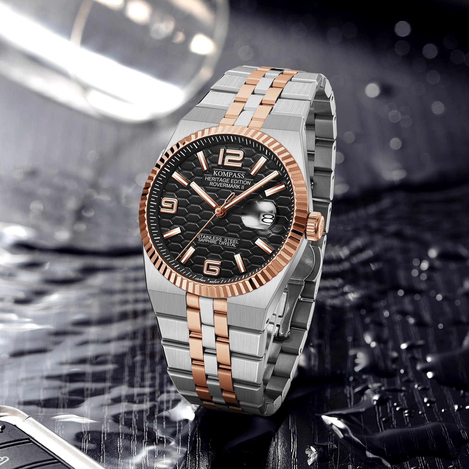 Kompass Rovermark II Silver Rose Gold Black - 7