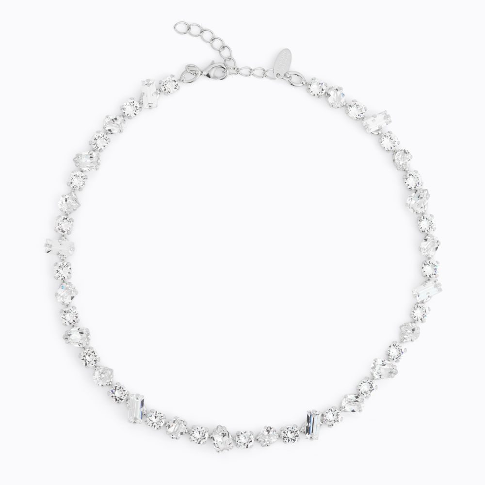 Caroline Svedbom Noelle statement crystal halsband rhodium