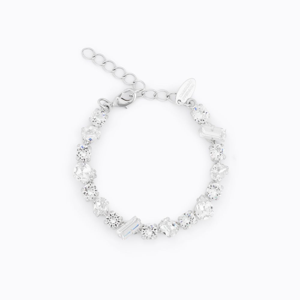 Caroline svedbom Noelle statement crystal armband rhodium 