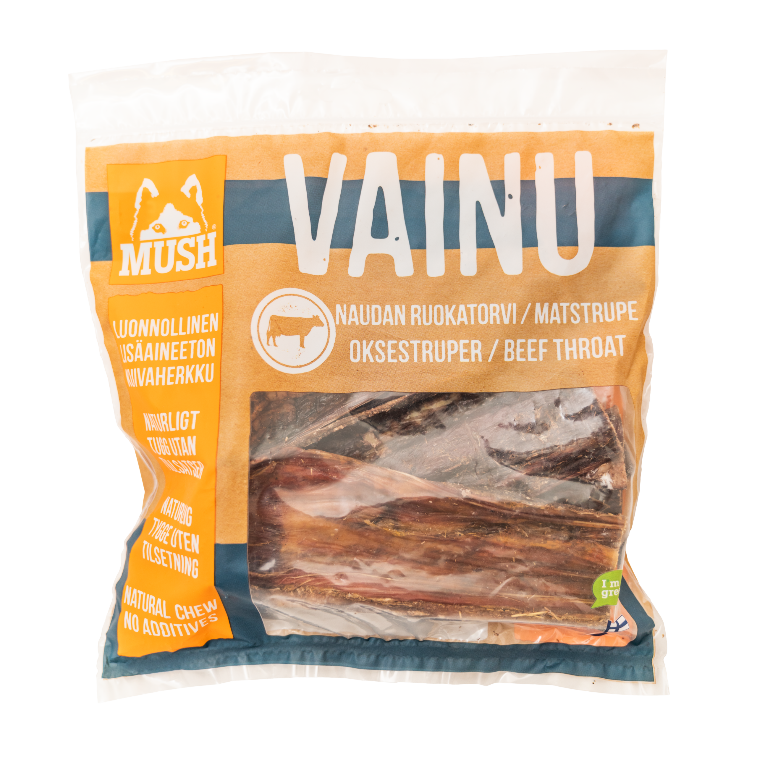 Mush Vainu Nöt Matstrupe Hundgodis - 220g