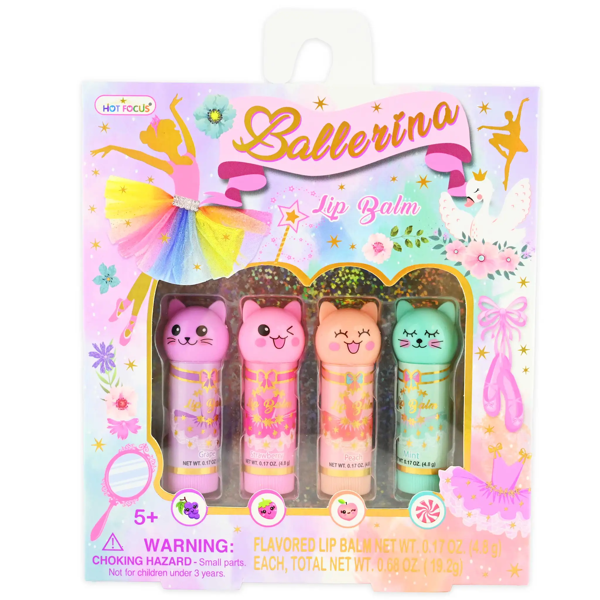 Lip Balm Ballerina  4 pack - Robetoy