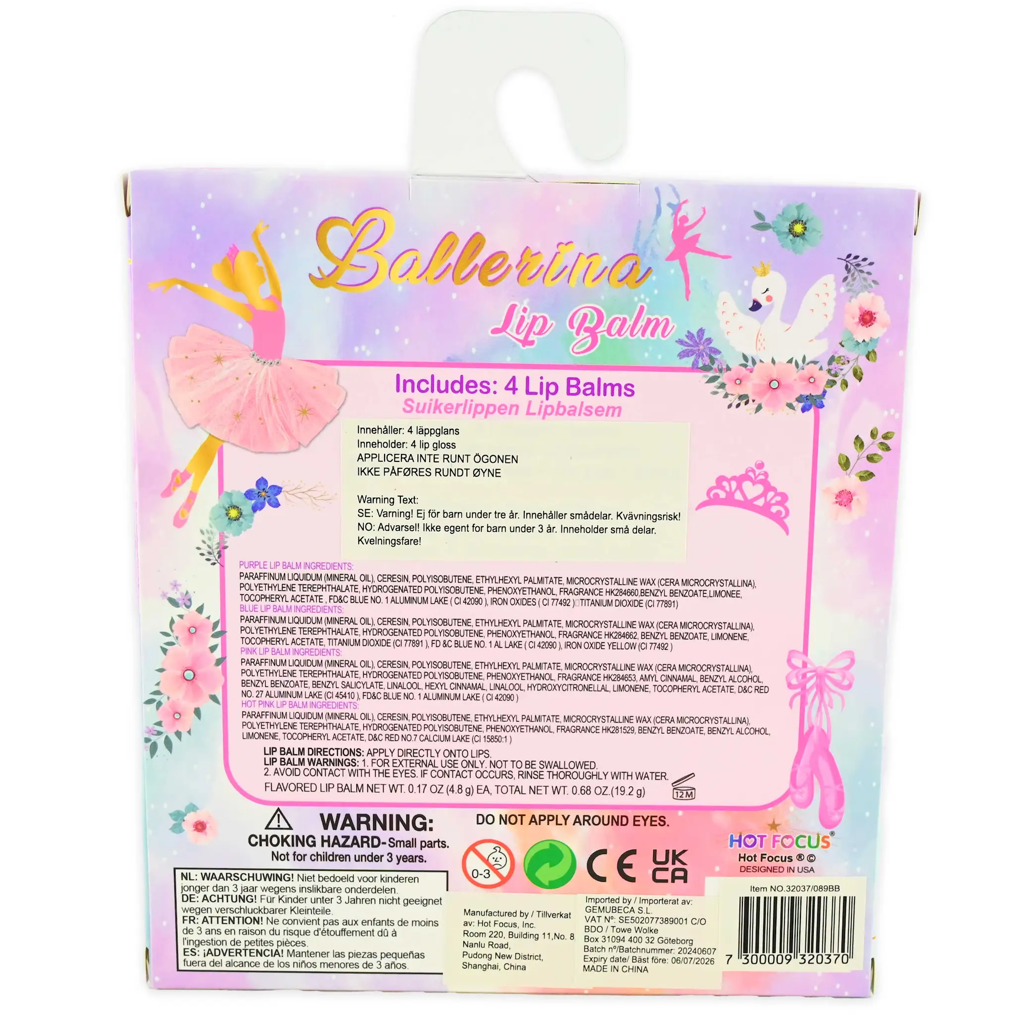 Lip Balm Ballerina  4 pack - Robetoy - 3