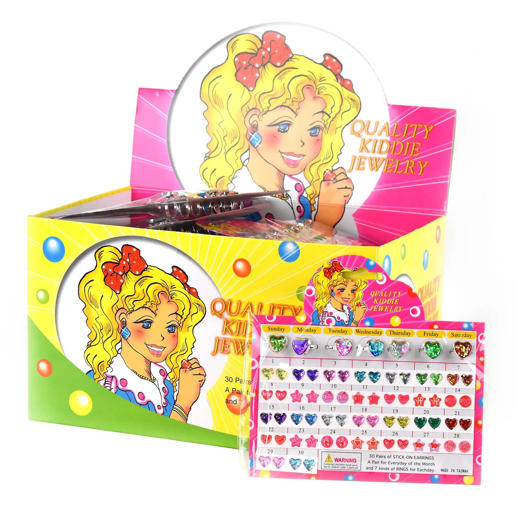 7 dagars set Ring Set Heart - Robetoy