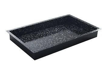 Enameled baking tray black GN2/1