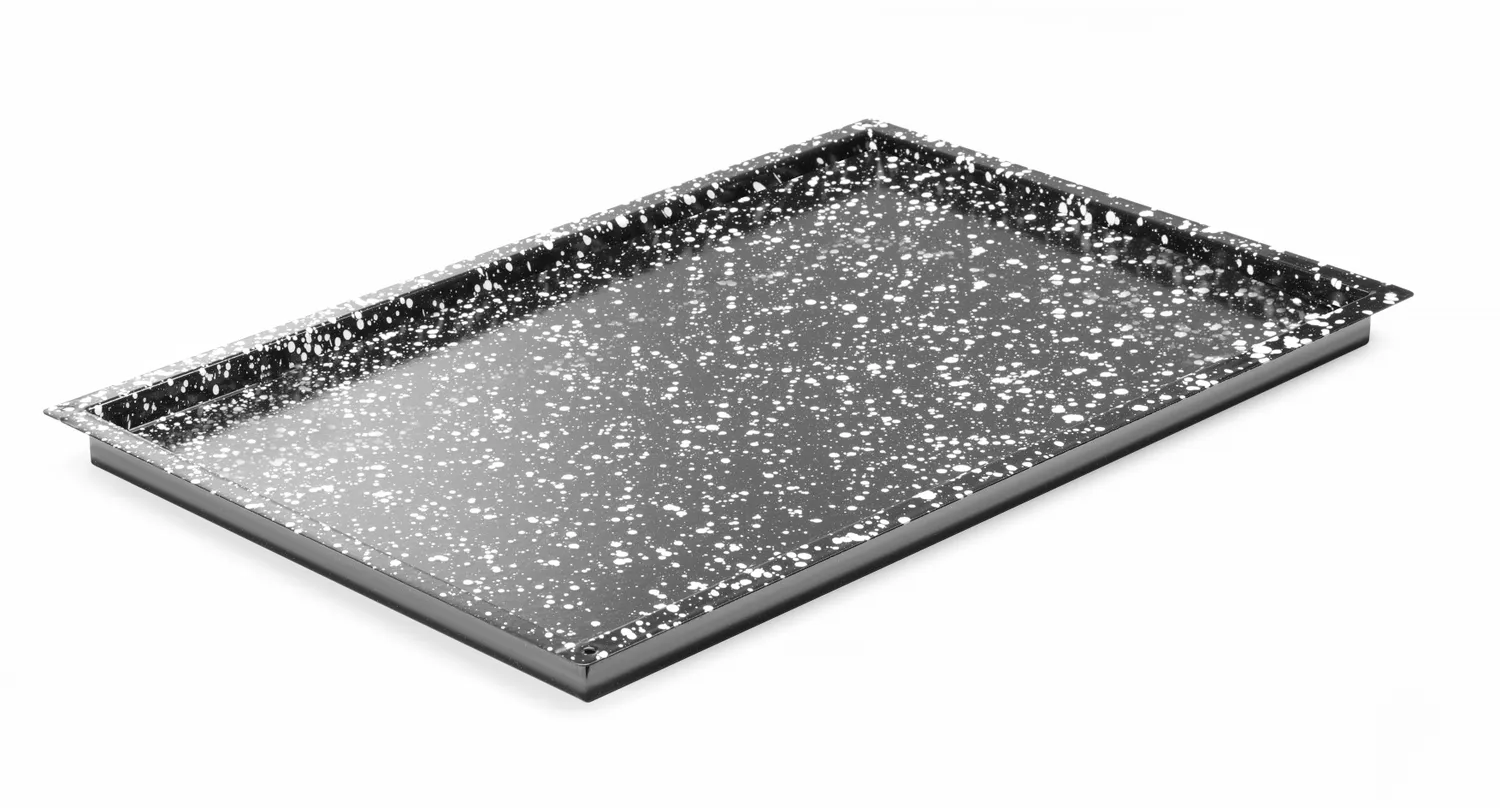 Enameled oven tray black 600x400