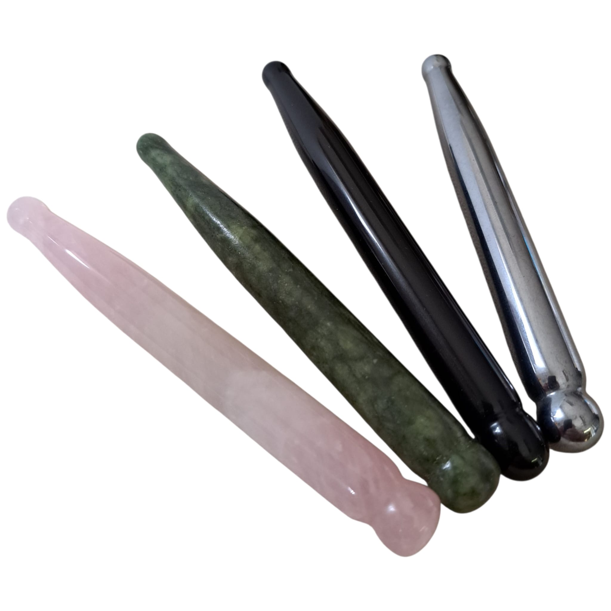 Akupressur-verktyg - Akupressurstav- Acupressure stick finns i Grön jade, Rosenkvarts, Obsidian och  Terahertz