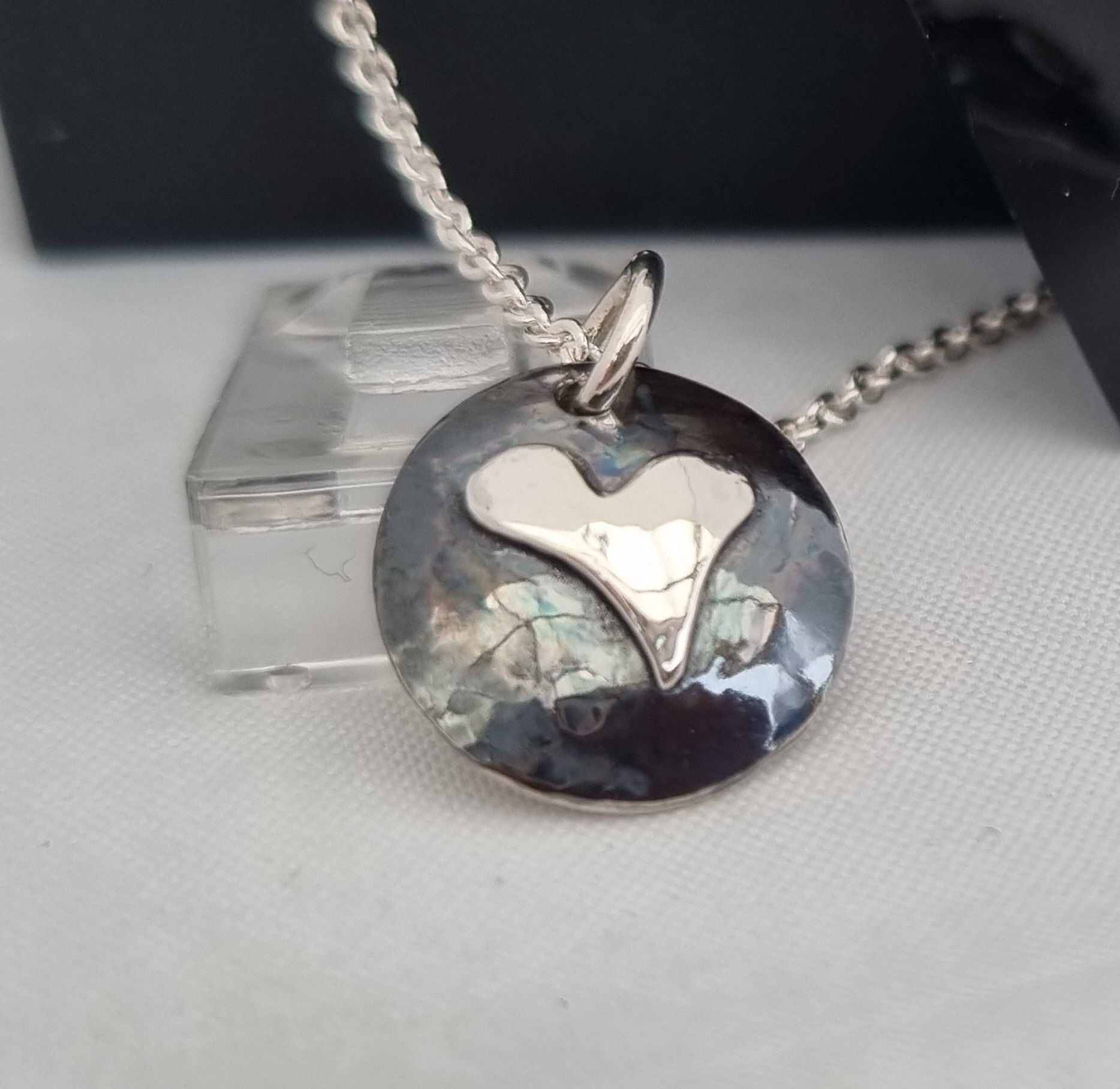 Kärleksprick svart /silver 45 cm långt - 5