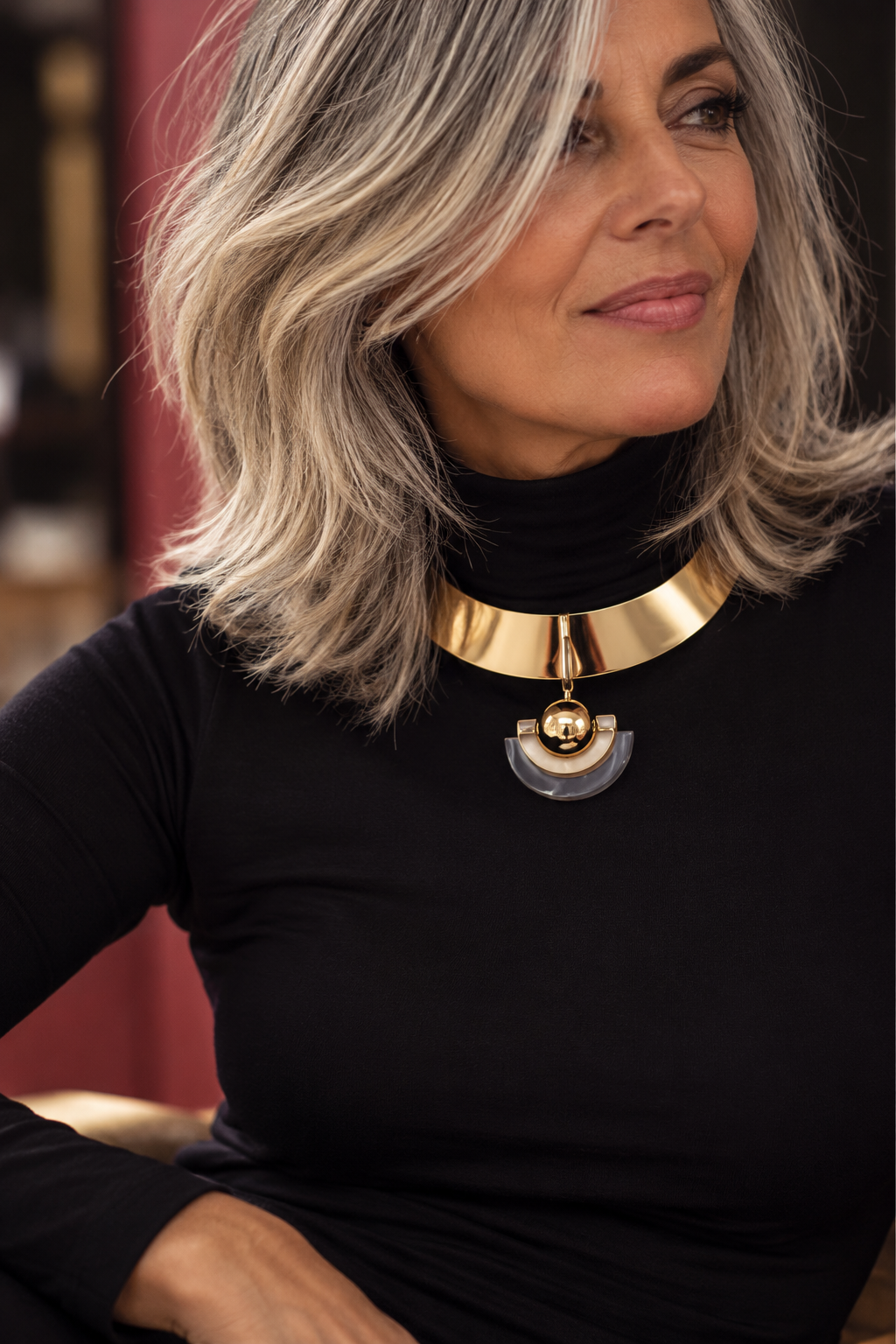 Collier Acetato gold