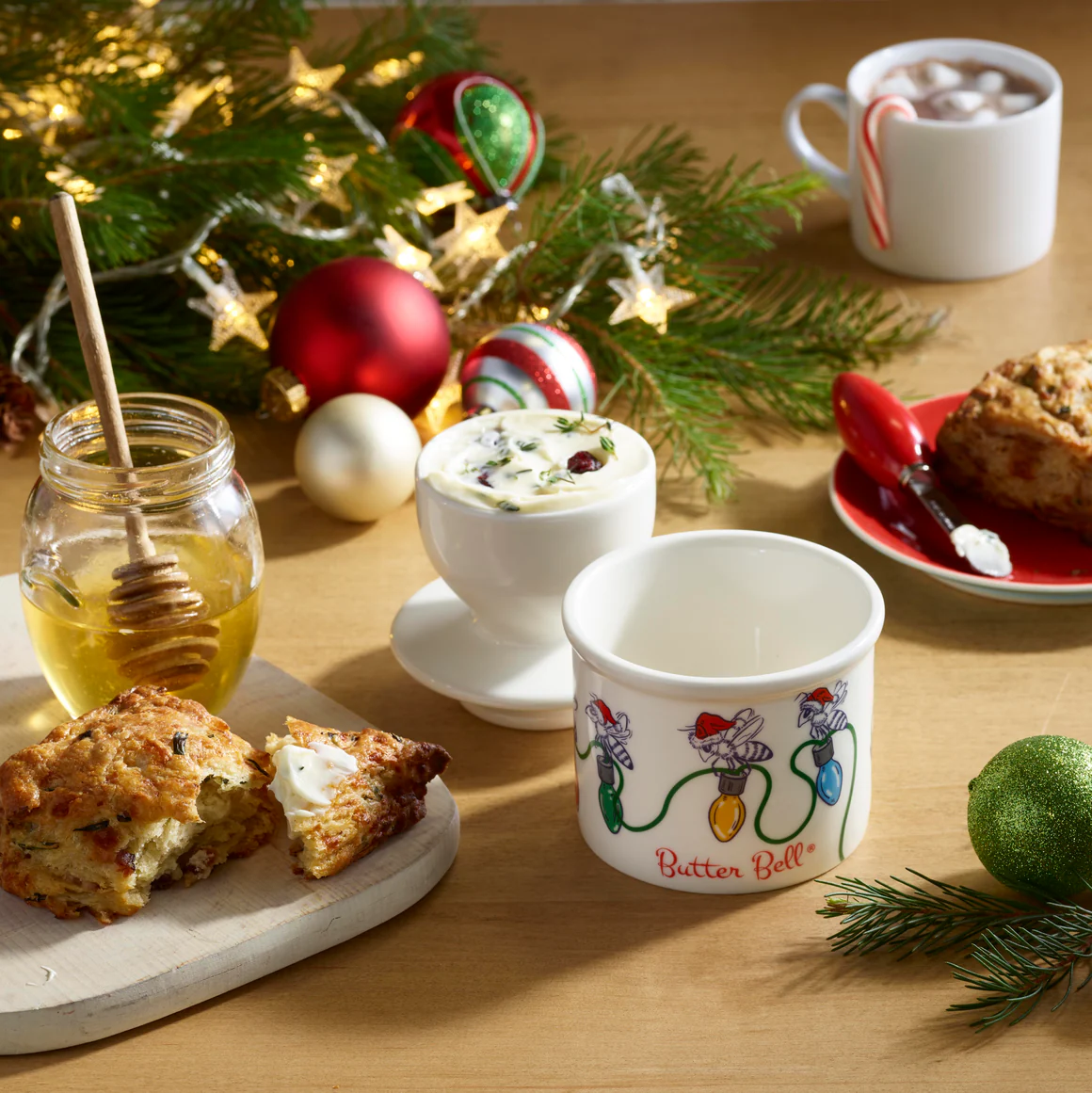 Smörklocka, Honey Bee Xmas Butter Bell Crock- Butter Bell® - 4
