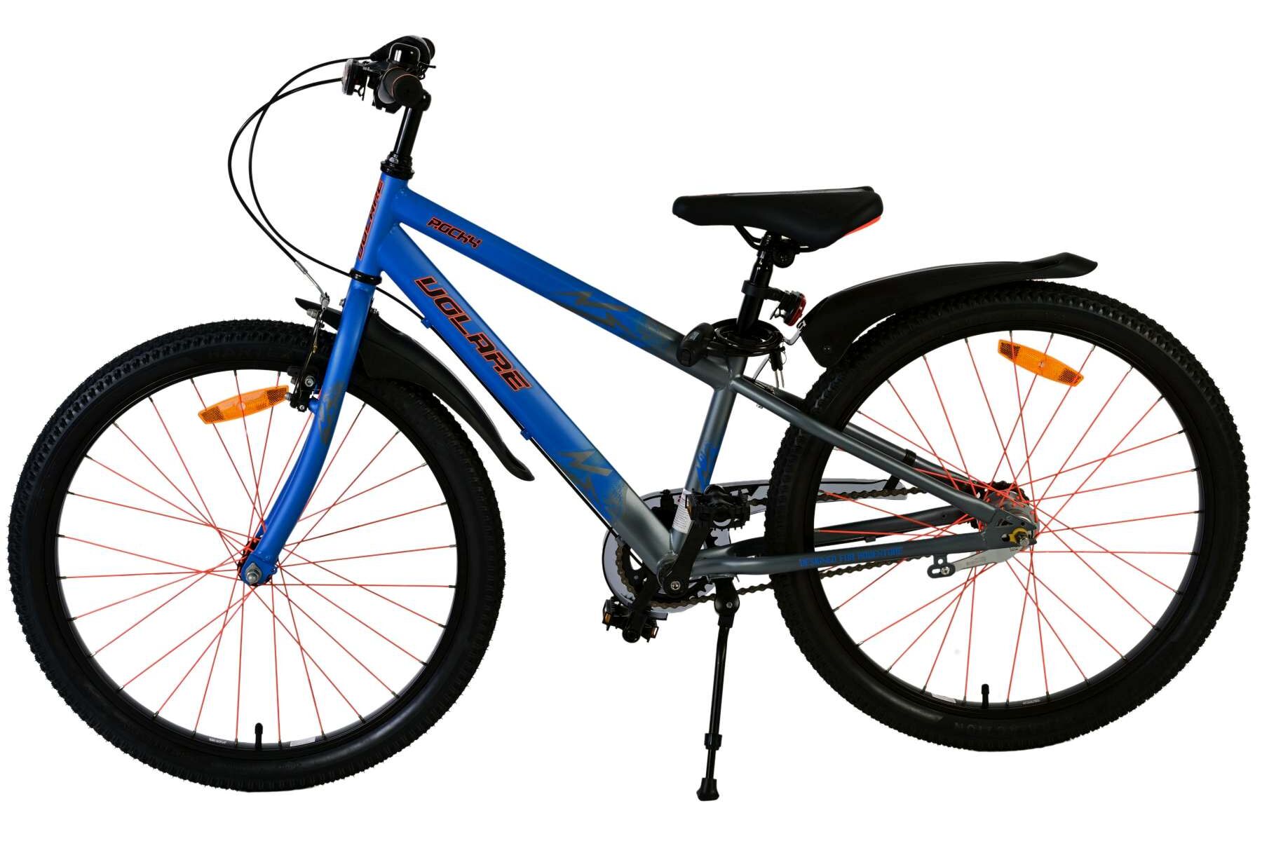 Barncykel Volare Rocky 24 Tum - 3 Växlar Blå för barn 8-10 år - 4