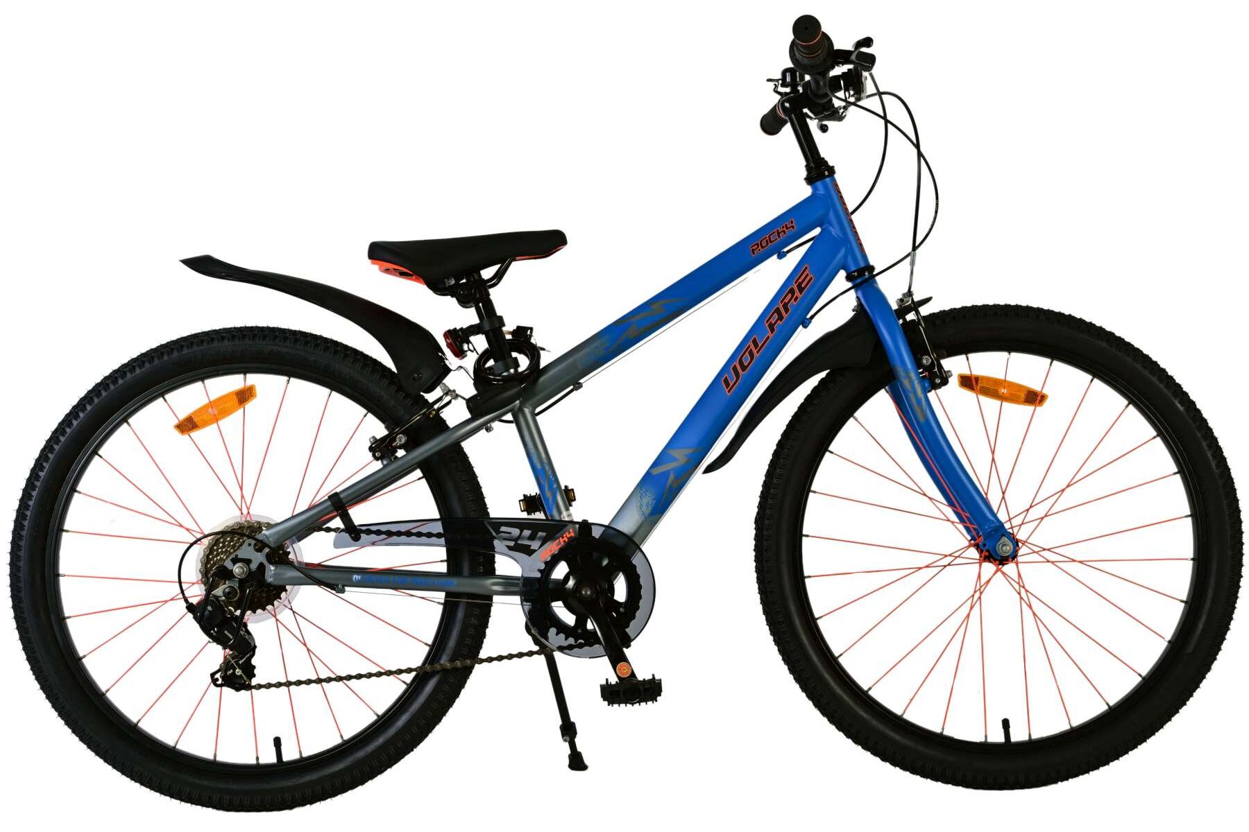 Barncykel Volare Rocky 24 Tum - 7 Växlar Blå för barn 8-10 år - 10