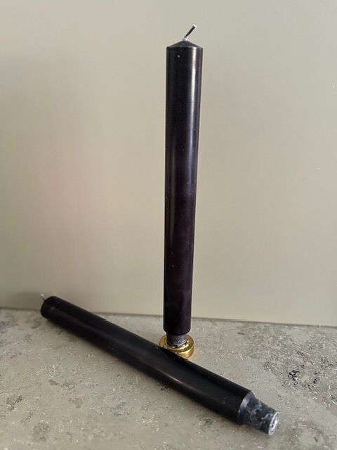 Slottsljus Svart 3x30 cm